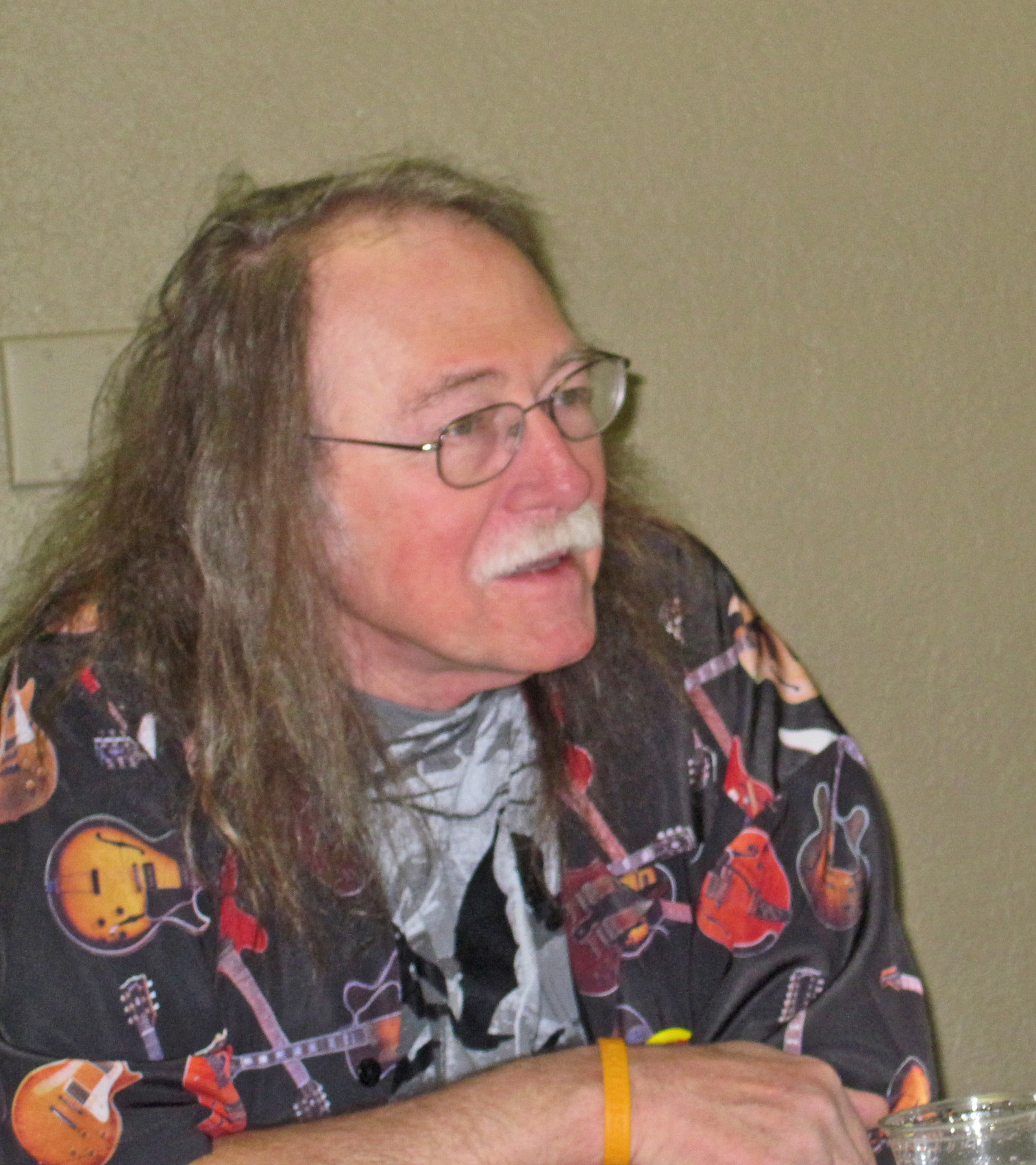 Ed amused by a remark from the audience